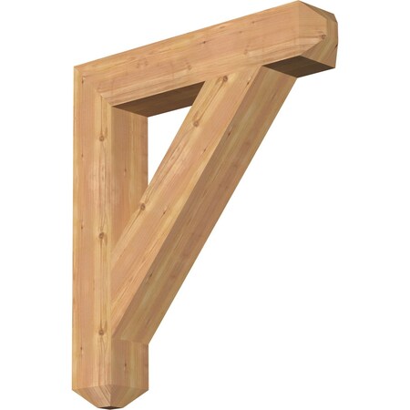 Traditional Craftsman Smooth Bracket, Western Red Cedar, 5 1/2"W x 32"D x 36"H